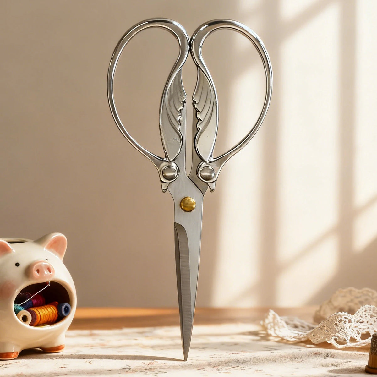 1PC,Retro Sewing Scissors Fabric Cutter Embroidery Thread Scissor Needlework Shears Household Sewing Accessories