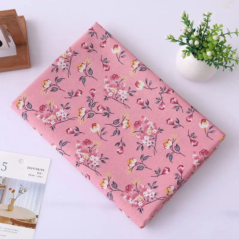Printed Canvas Sofa Fabric By The Meter for Upholstery Pillowcases Tablecloth Apron Curtains Diy Sewing Cloth Wearable Floral