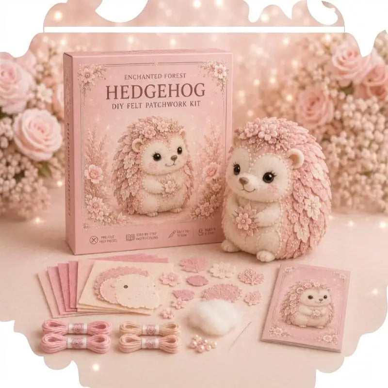 All-Inclusive Pink Forest Friends Sewing Kit DIY  Craft Bundle