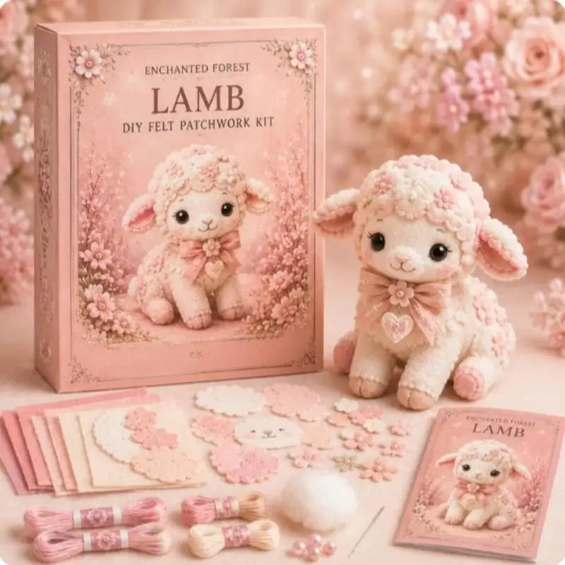 All-Inclusive Pink Forest Friends Sewing Kit DIY  Craft Bundle