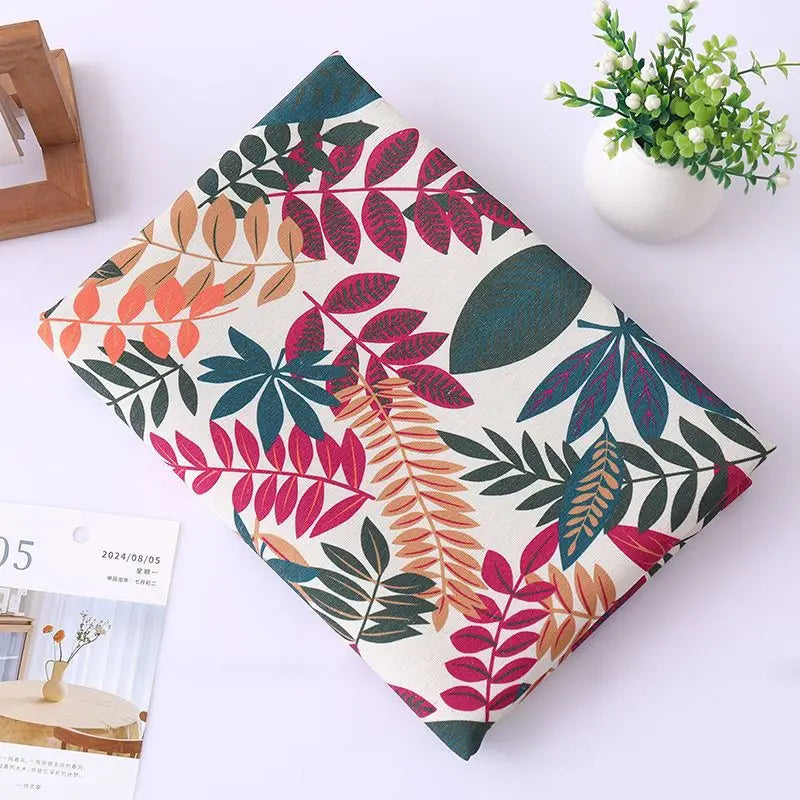 Printed Canvas Sofa Fabric By The Meter for Upholstery Pillowcases Tablecloth Apron Curtains Diy Sewing Cloth Wearable Floral