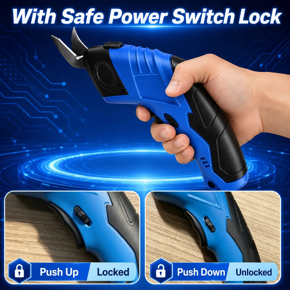 Cordless Electric Scissors Handheld Cutting Portable Fabric Cutter For Cloth Soft Leather Sewing Craft Cutting