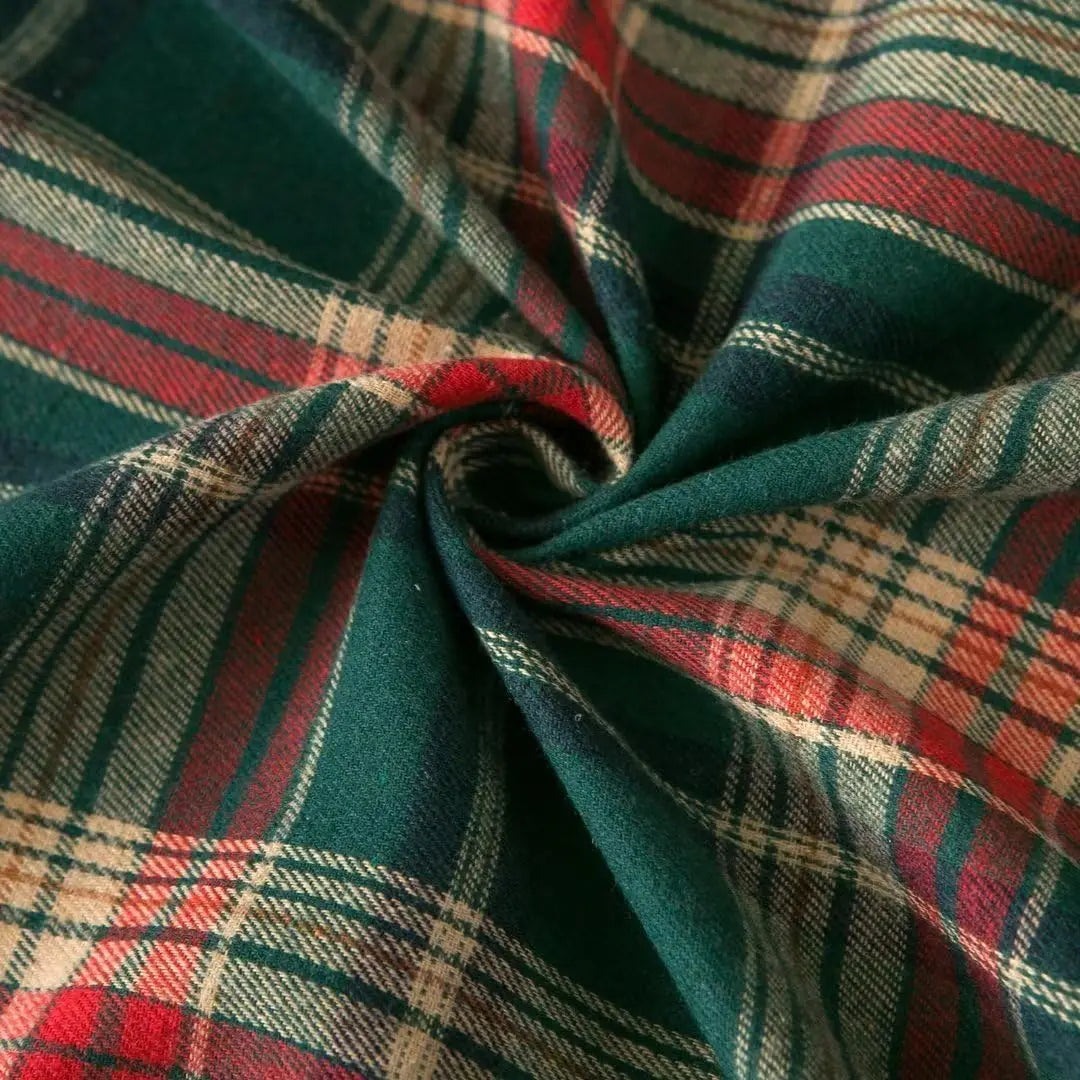 Christmas Plaid Fabric for DIY Craft Sewing Home Christmas Decoration Home Quilting Shirts Scarves Pajamas & Receiving Blankets