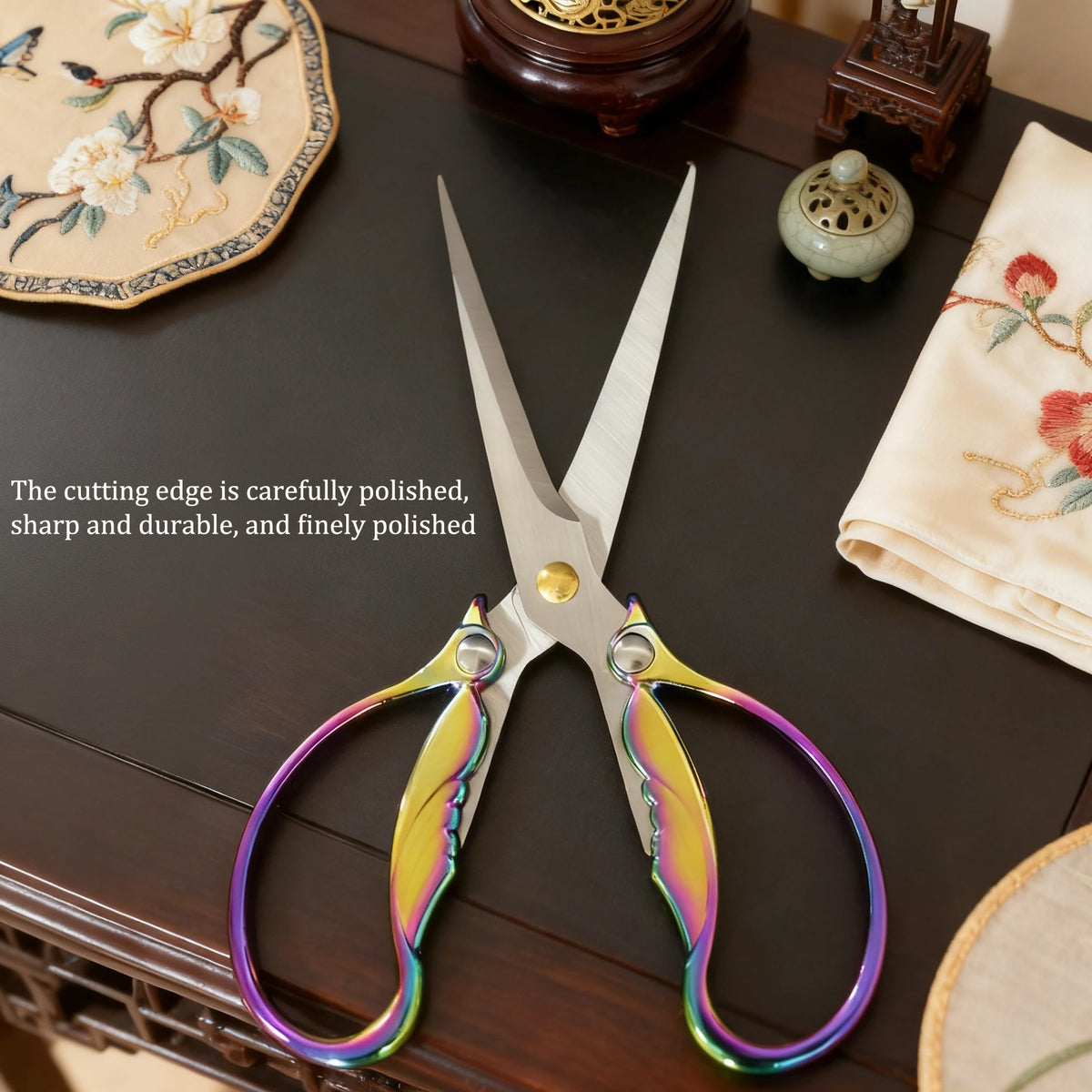 1PC,Retro Sewing Scissors Fabric Cutter Embroidery Thread Scissor Needlework Shears Household Sewing Accessories