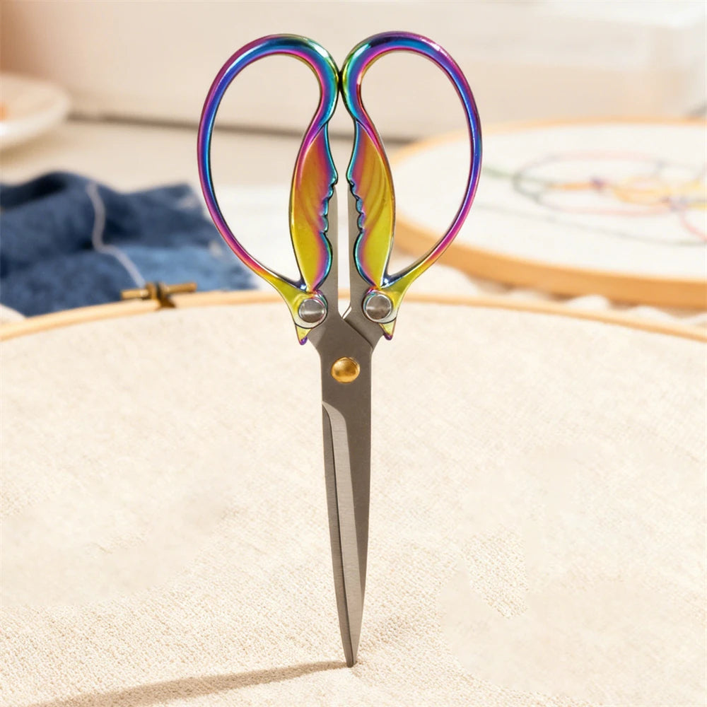 1PC,Retro Sewing Scissors Fabric Cutter Embroidery Thread Scissor Needlework Shears Household Sewing Accessories