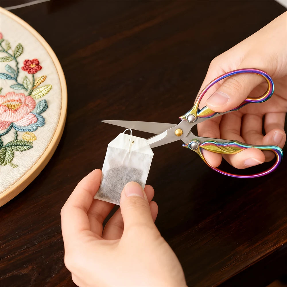 1PC,Retro Sewing Scissors Fabric Cutter Embroidery Thread Scissor Needlework Shears Household Sewing Accessories