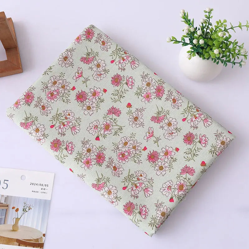Printed Canvas Sofa Fabric By The Meter for Upholstery Pillowcases Tablecloth Apron Curtains Diy Sewing Cloth Wearable Floral