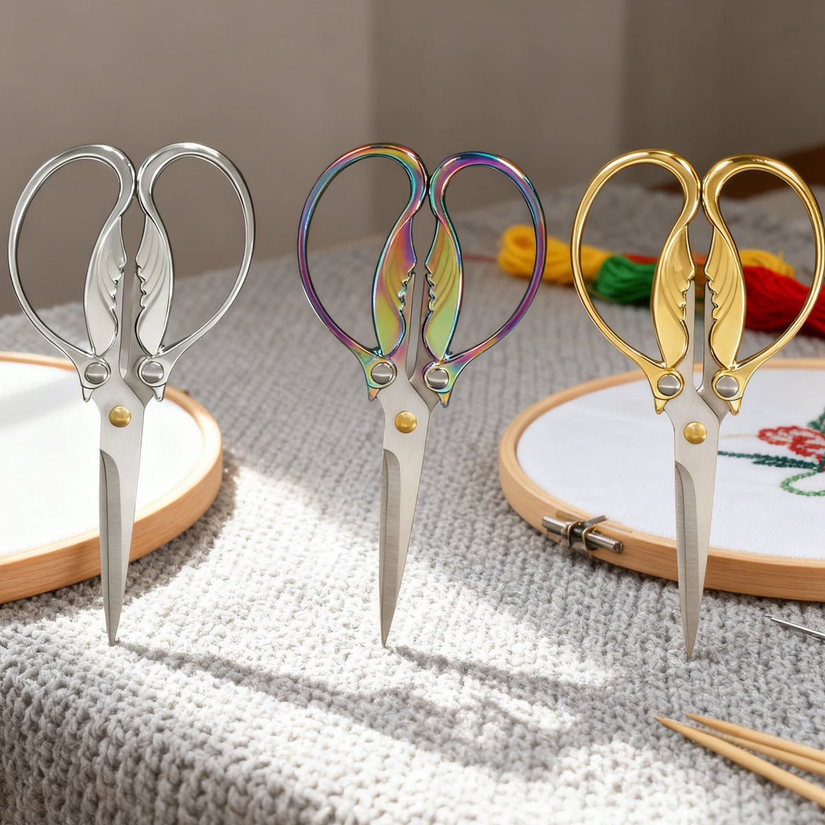 1PC,Retro Sewing Scissors Fabric Cutter Embroidery Thread Scissor Needlework Shears Household Sewing Accessories