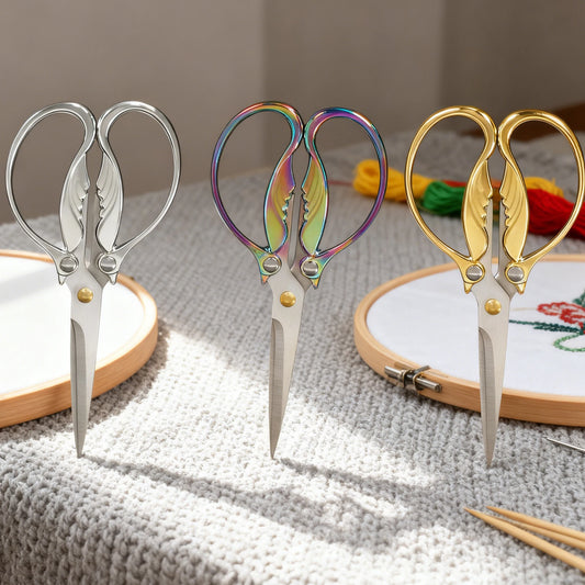 1PC,Retro Sewing Scissors Fabric Cutter Embroidery Thread Scissor Needlework Shears Household Sewing Accessories