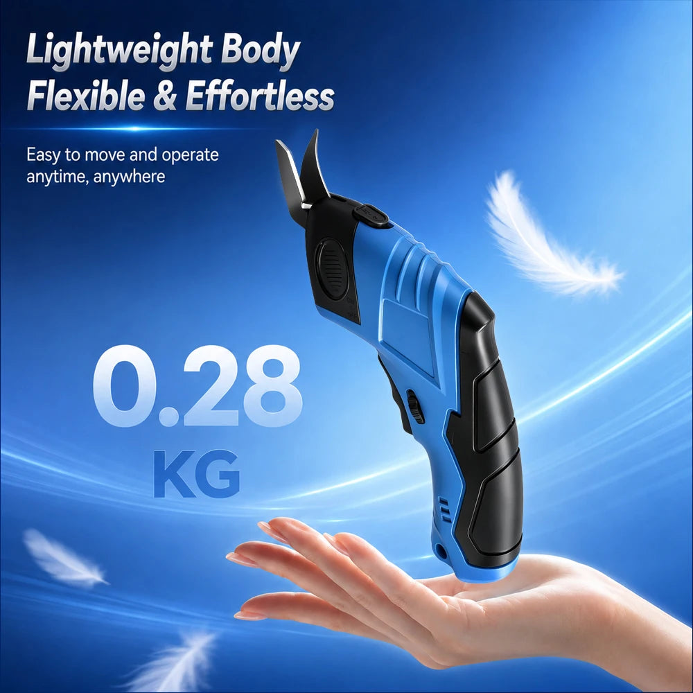 Cordless Electric Scissors Handheld Cutting Portable Fabric Cutter For Cloth Soft Leather Sewing Craft Cutting