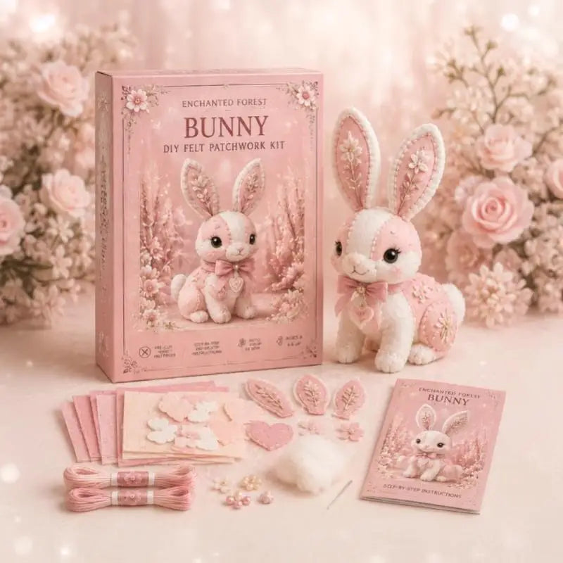 All-Inclusive Pink Forest Friends Sewing Kit DIY  Craft Bundle