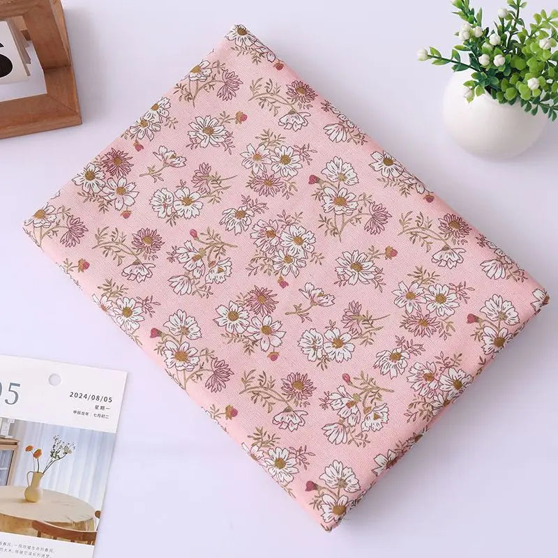 Printed Canvas Sofa Fabric By The Meter for Upholstery Pillowcases Tablecloth Apron Curtains Diy Sewing Cloth Wearable Floral