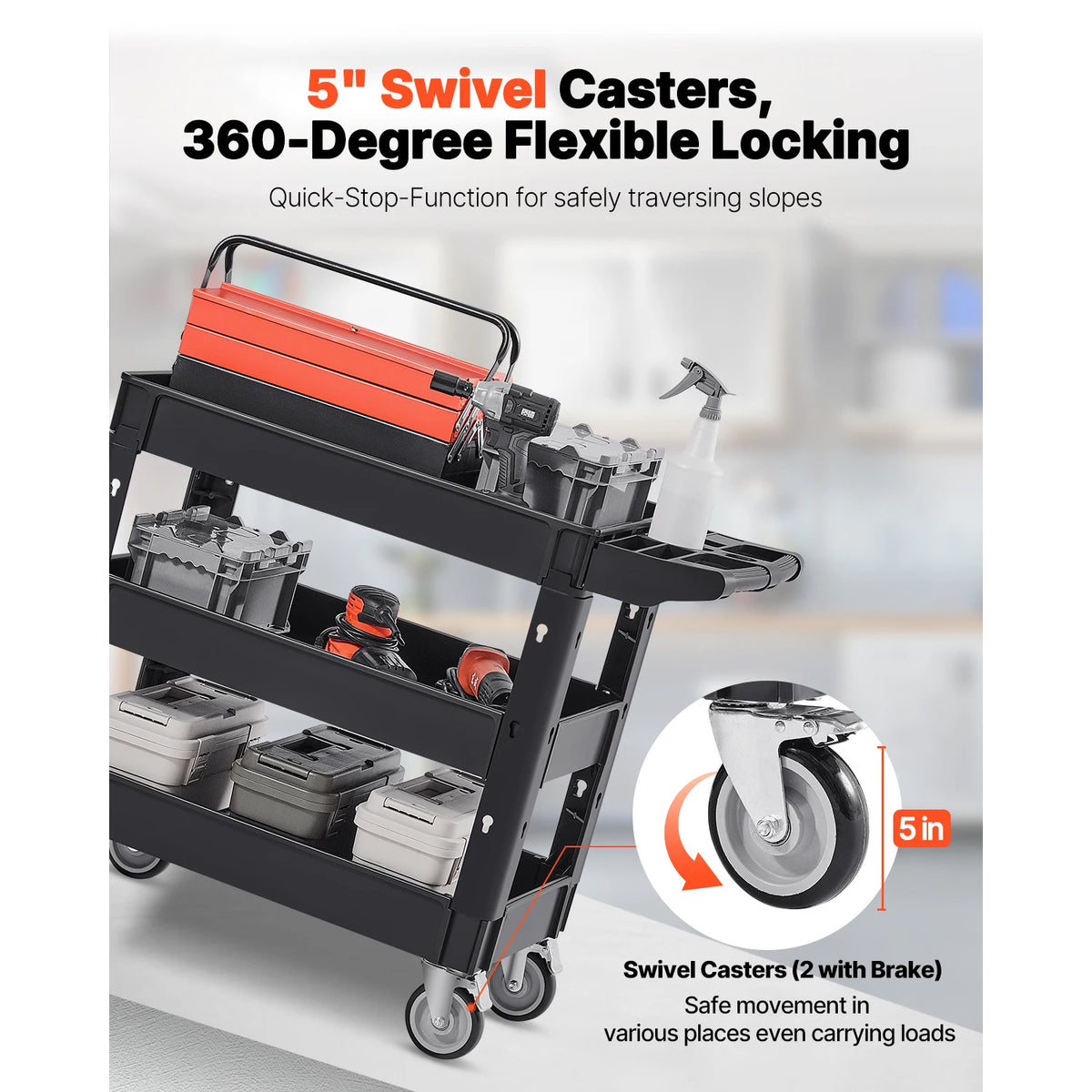 2/3 Shelf Utility Service Cart Dolly