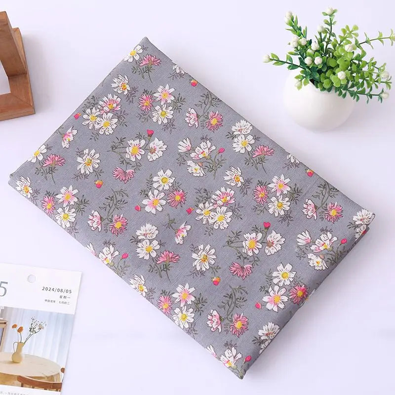 Printed Canvas Sofa Fabric By The Meter for Upholstery Pillowcases Tablecloth Apron Curtains Diy Sewing Cloth Wearable Floral