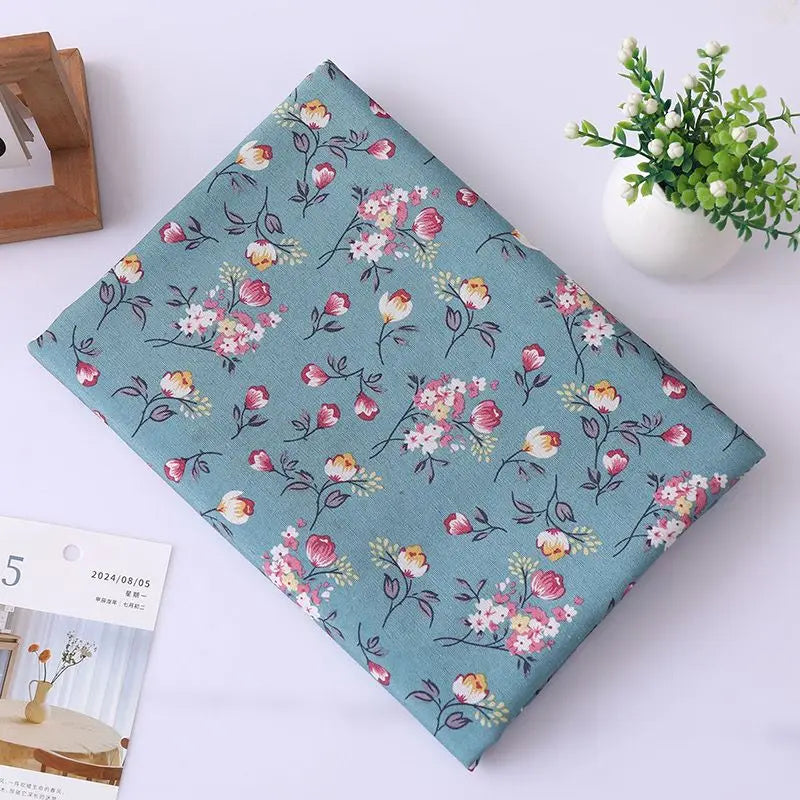 Printed Canvas Sofa Fabric By The Meter for Upholstery Pillowcases Tablecloth Apron Curtains Diy Sewing Cloth Wearable Floral