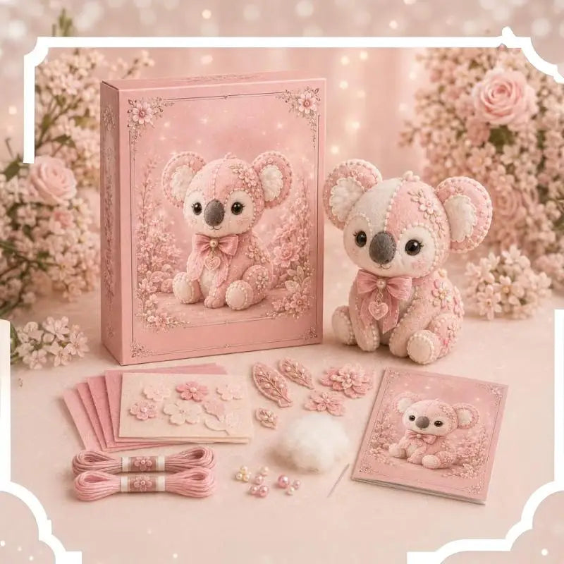 All-Inclusive Pink Forest Friends Sewing Kit DIY  Craft Bundle