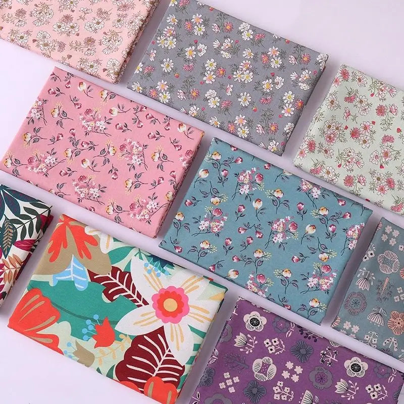 Printed Canvas Sofa Fabric By The Meter for Upholstery Pillowcases Tablecloth Apron Curtains Diy Sewing Cloth Wearable Floral